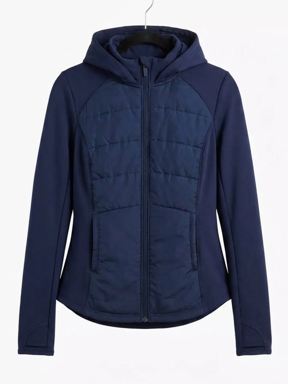 Women's Tek Gear® Hooded Mixed-Media Jacket Navy Medium